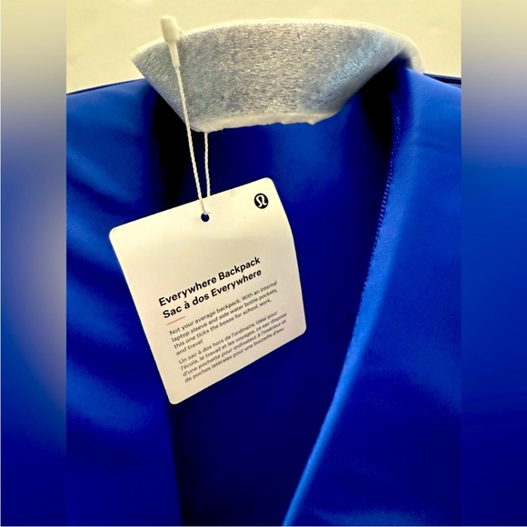 NEW Lululemon Everywhere Backpack 22L Riverside electric blue XL size main image 12